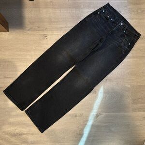 American Eagle women’s curly straight leg jeans black wash regular 00